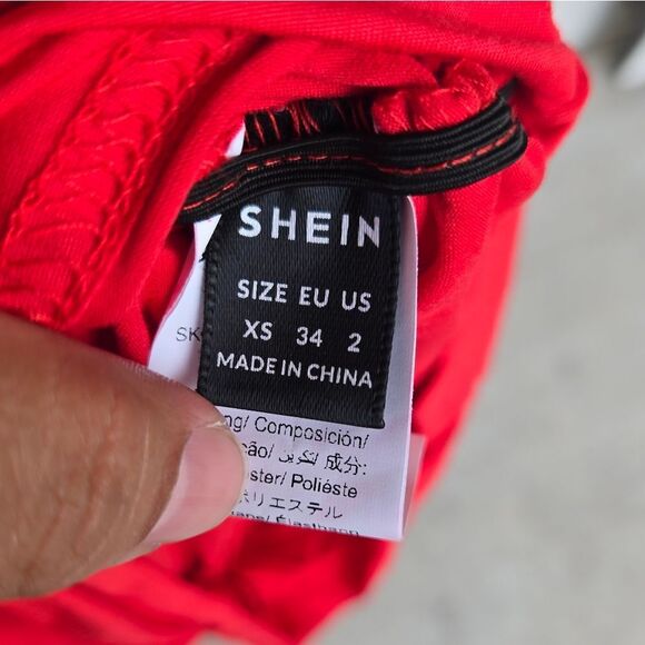 Allurite Women's Elegant Backless V-Neck Bodycon Sexy Date Mini Dress Red Sz XS - Picture 10 of 10